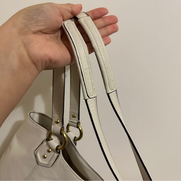 Coach Campbell Belle White Ivory Leather Shoulder Bag - Picture 6 of 14